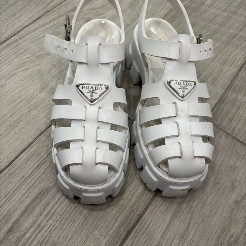 Women’s Prada White Chunky Sandals